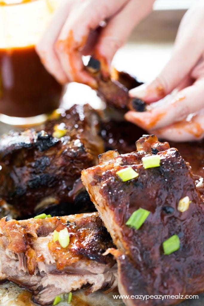 Spicey Honey BBQ Sauce Ribs Easy Peasy Meals