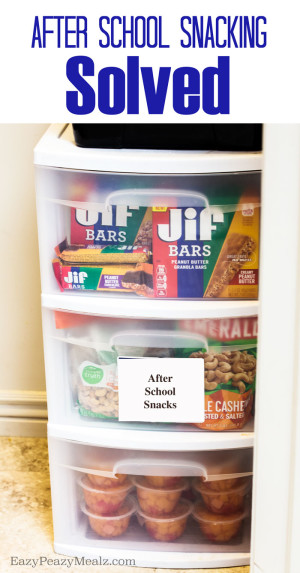 Get rid of the after school snacking dilemma with a snack bin and Jif