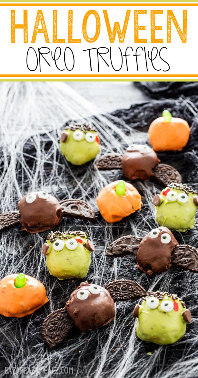 Halloween OREO truffles are cute and delicious. 