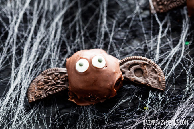 A bat OREO truffle for Halloween.