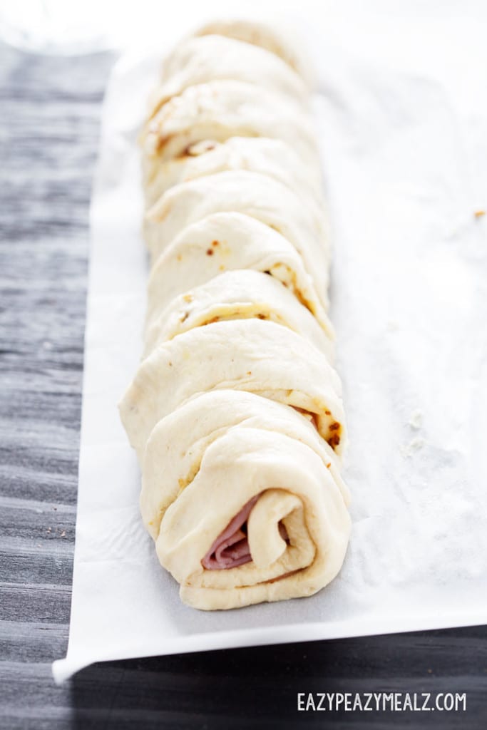 Ham and Havarti Rollups with Honey Mustard Sauce Easy Peasy Meals