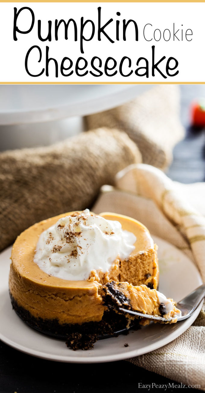 Pumpkin cookie cheesecake is a simple, easy to make, dessert made with Greek Whips! 