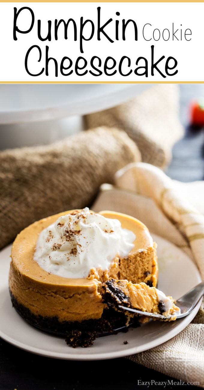 Pumpkin cookie cheesecake is a simple, easy to make, dessert made with Greek Whips!