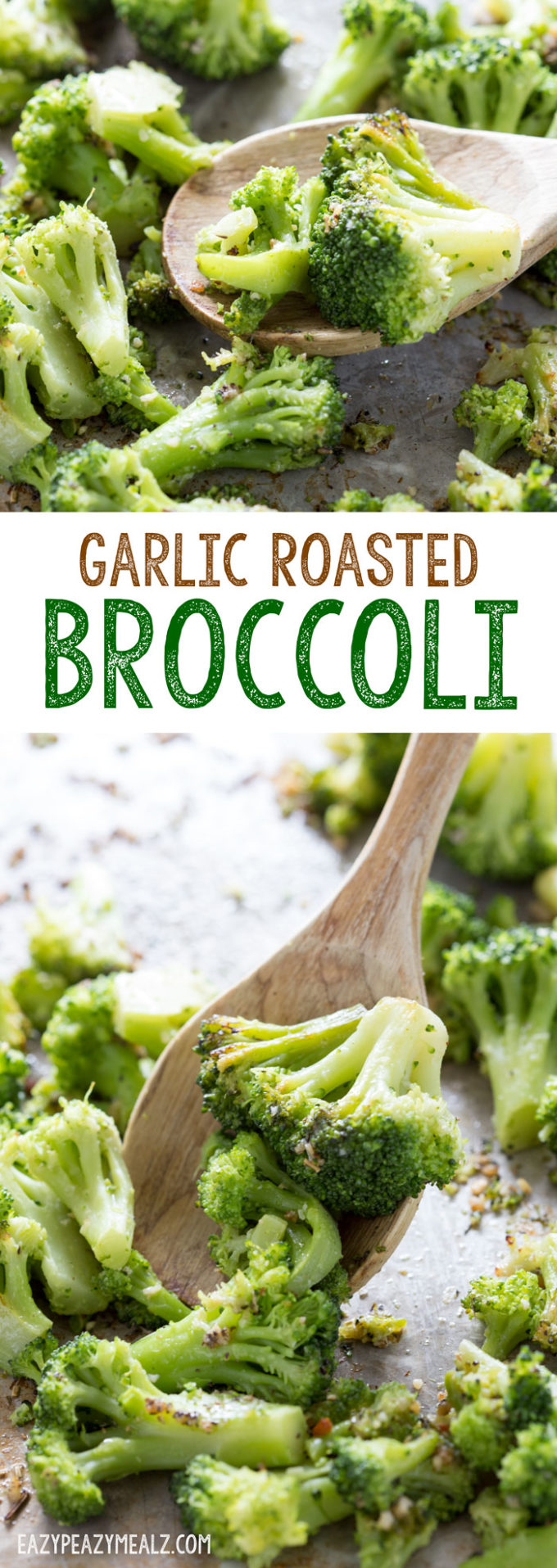 Garlic Roasted Broccoli, a flavorful, easy, and healthy side dish. 