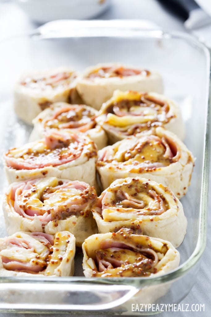 Ham and Havarti Rollups with Honey Mustard Sauce Easy Peasy Meals