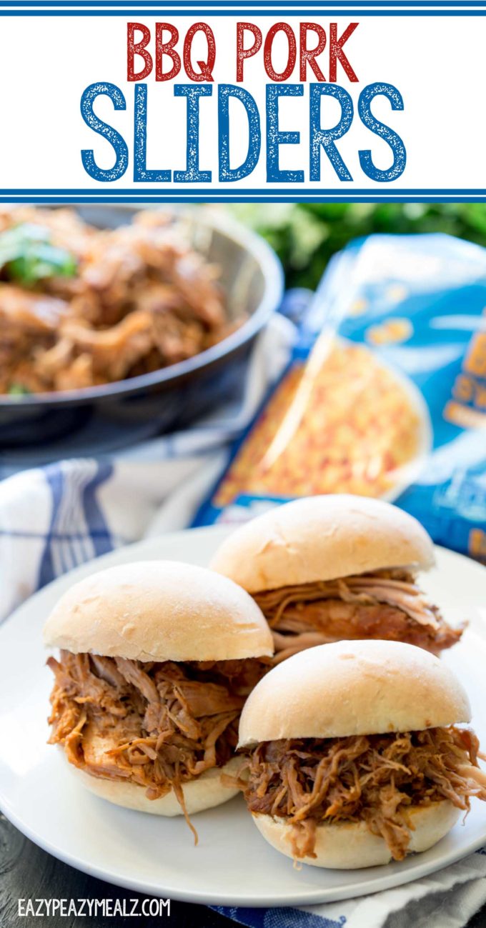 BBQ pork sliders use slow cooker bbq pork sandwiched on fresh rolls