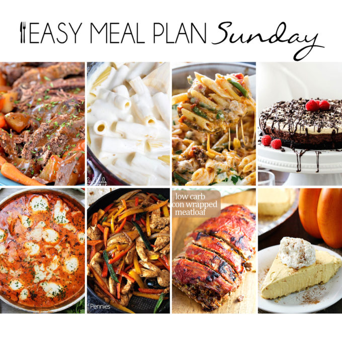 Easy Meal Plan Sunday! All the recipes you need for a delicious week. 