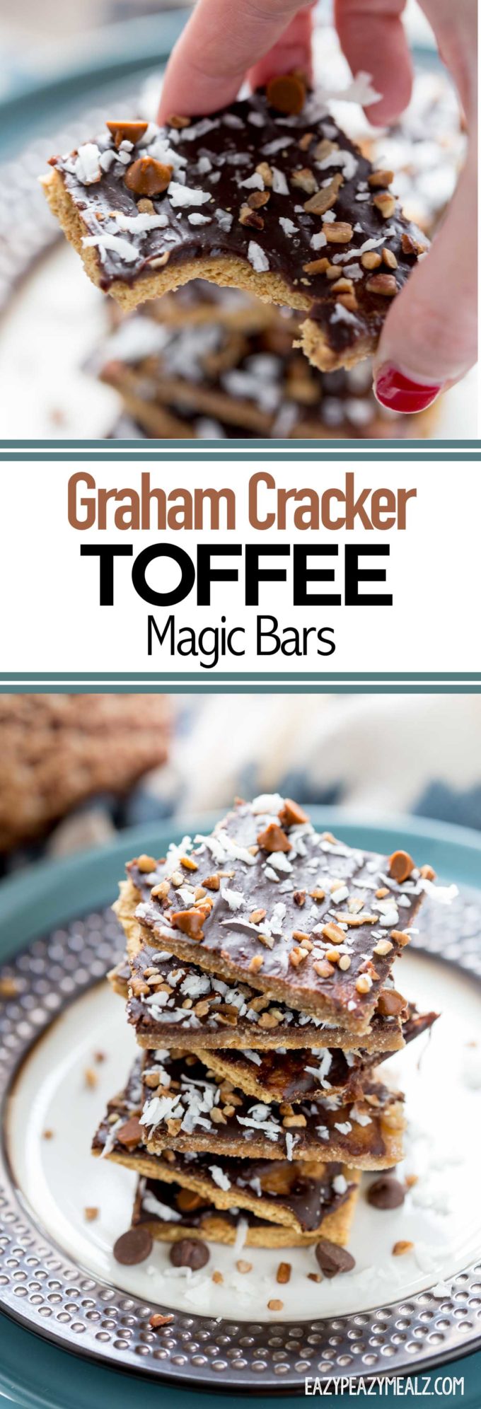 Graham Cracker Toffee Magic Bars are like the perfect mix between graham crackers, toffee, and magic bars. So easy to make and very delicious. 
