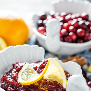 A homemade cranberry orange sauce perfect for Thanksgiving