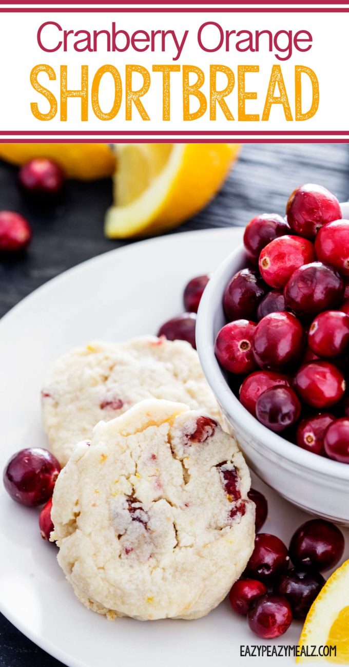 Cranberry orange shortbread is flavorful and easy to make and great for holidays