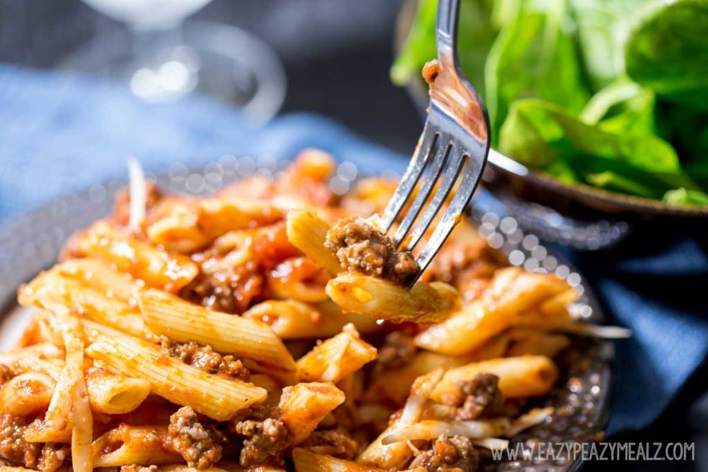 Weeknight Meal Solution Beef Marinara Penne Easy Peasy Meals