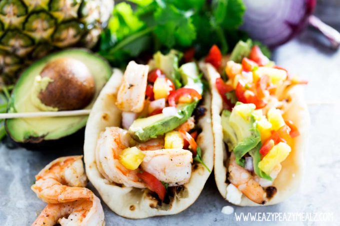 shrimp tacos, seafood dinner recipe, a simple and delicious shrimp dinner 