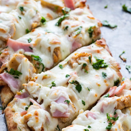 Chicken Cordon Bleu Pizza Easy Peasy Meals