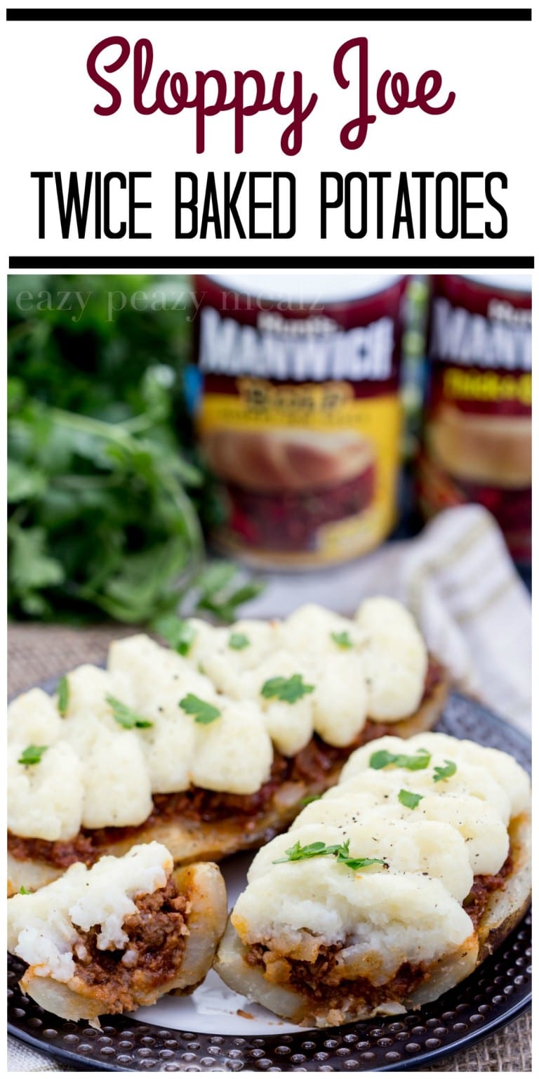 Sloppy Joe Twice Baked Potatoes Easy Peasy Meals