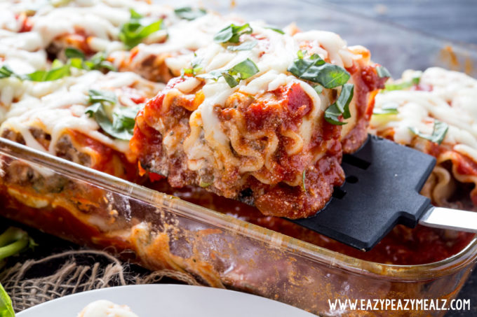 Lasagna roll ups are delicious and easy.