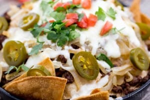 Beef and Caramelized Onion Nachos