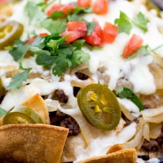Beef and Caramelized Onion Nachos