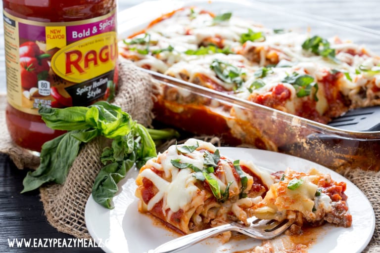 Spicy Italian Lasagna Roll Ups Easy Peasy Meals