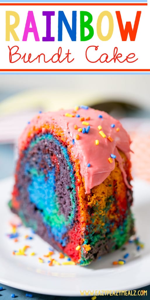 Rainbow Bundt Cake Easy Peasy Meals