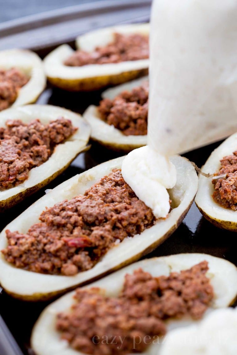 Sloppy Joe Twice Baked Potatoes Easy Peasy Meals