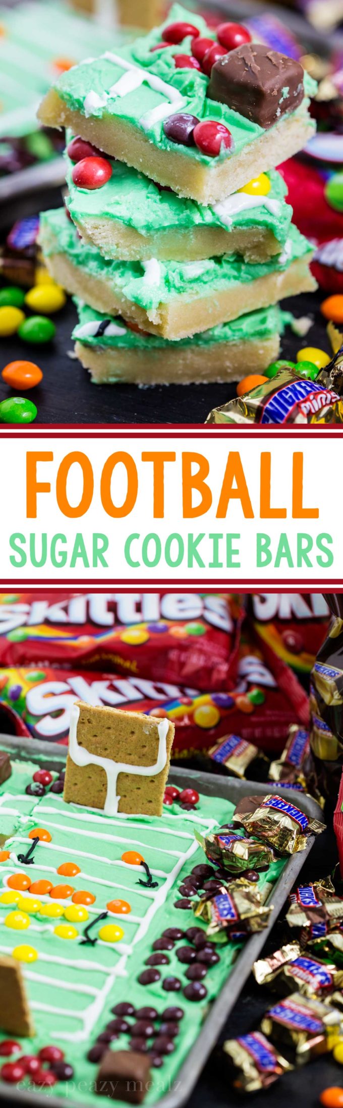 Football stadium sugar cookie bars!