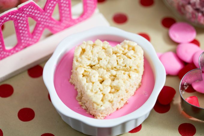 Valentine's Day Chocolate Molded Rice Crispy Treats - Easy Peasy Meals