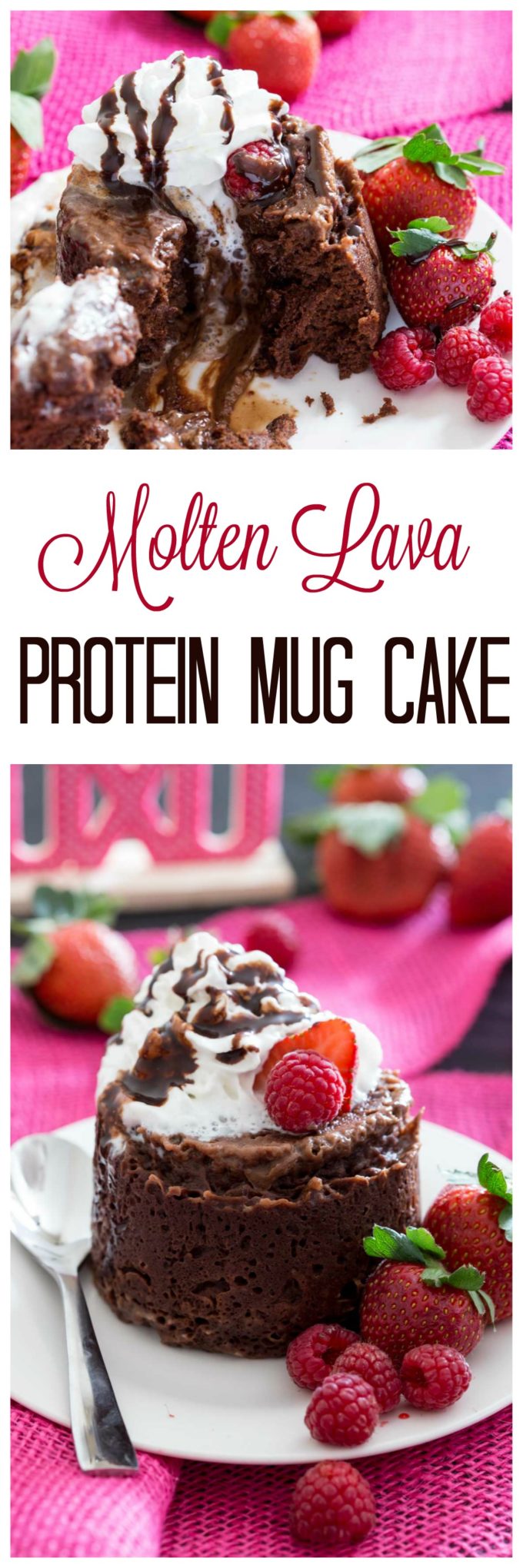 Protein packed molten lava cake you can make in a mug in the microwave