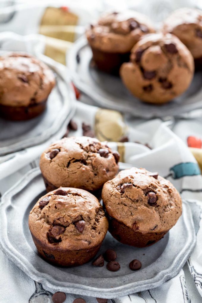 plate-of-chocolate-muffins