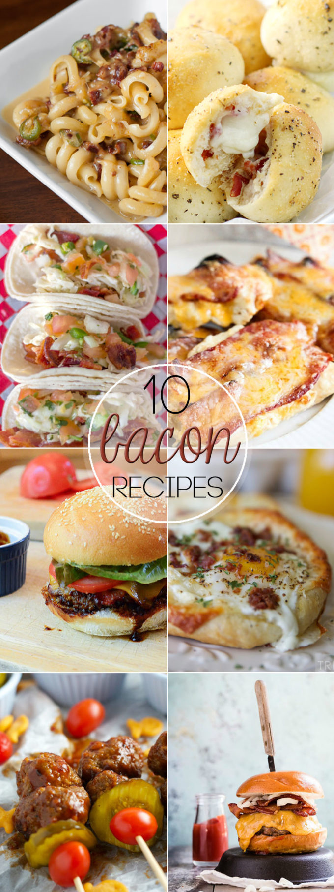 10 bacon recipes that will make you want to run out and butcher a pig just so you can make them all. 