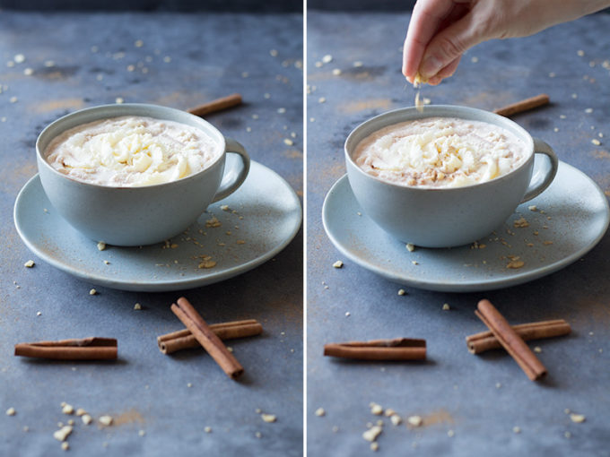 Yes! You read that right: HEALHTY Cinnamon Hot Chocolate. What is there not to love about this delicious drink that also serves as a healthy snack?