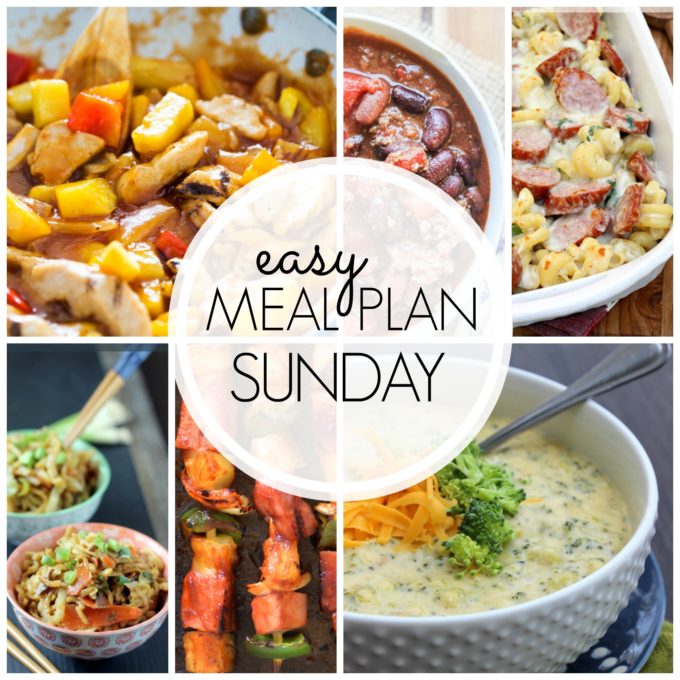 Easy Meal plan sunday