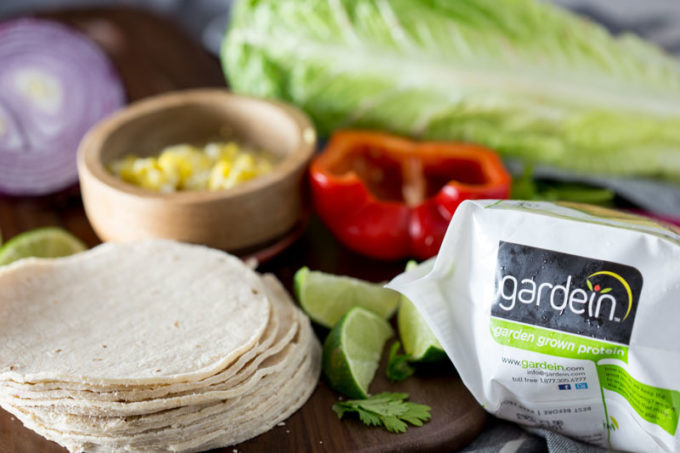 Ingredients for black bean tacos, flavorful and delicious 