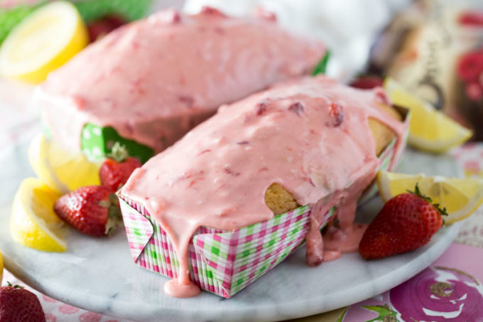 Sweet and lemon-y with a strawberry glaze, this Strawberry Lemonade Pound Cake makes for the perfect treat, and is ideal for gifting too