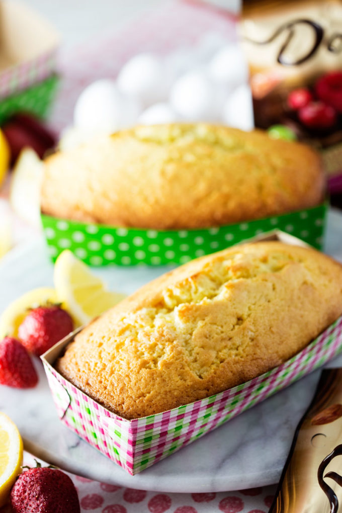 lemon pound cake freshly baked