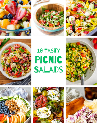 10 picnic salad ideas, perfect for summer BBQs and potlucks.