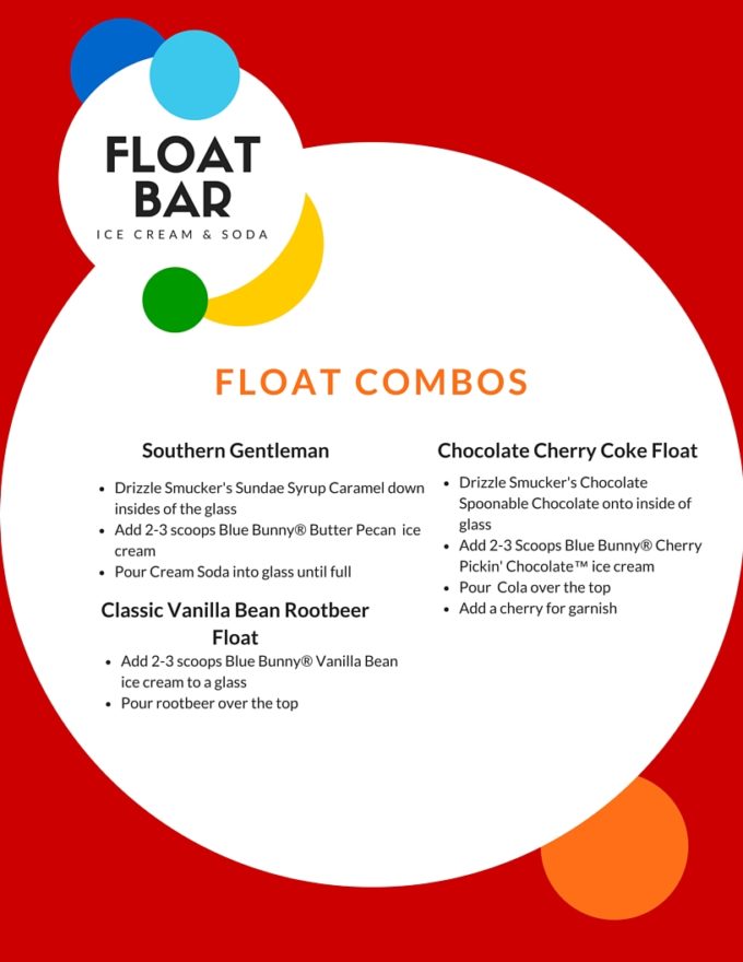 Float bar recipe card