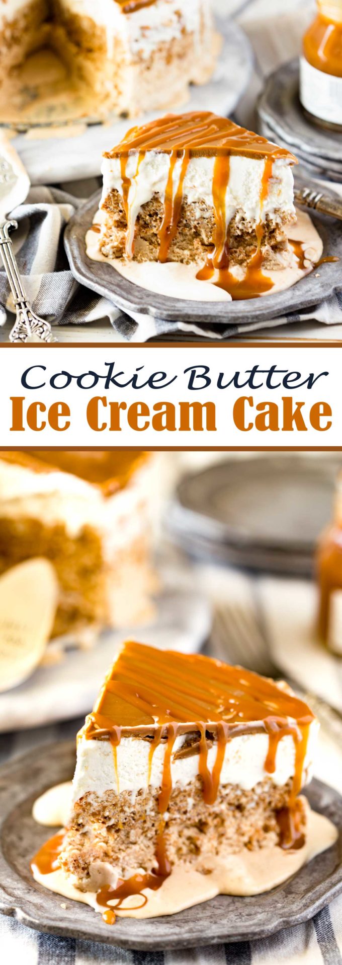 Cookie Butter Ice Cream Cake Recipe for Summer Dessert