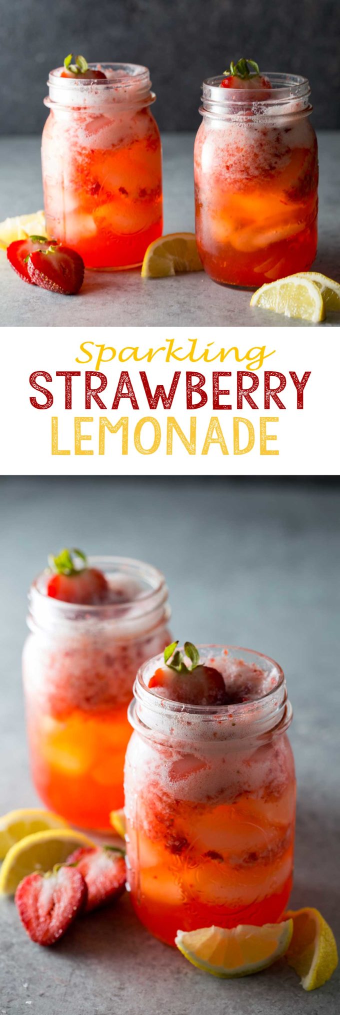 Sparkling Strawberry Lemonade is easy and refreshing on a hot summer day!