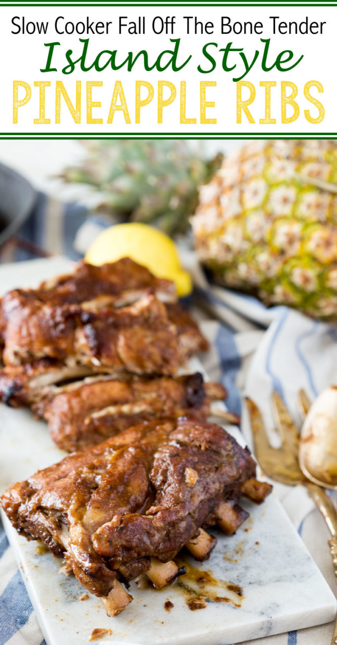 Slow Cooker Island Style Pineapple Ribs