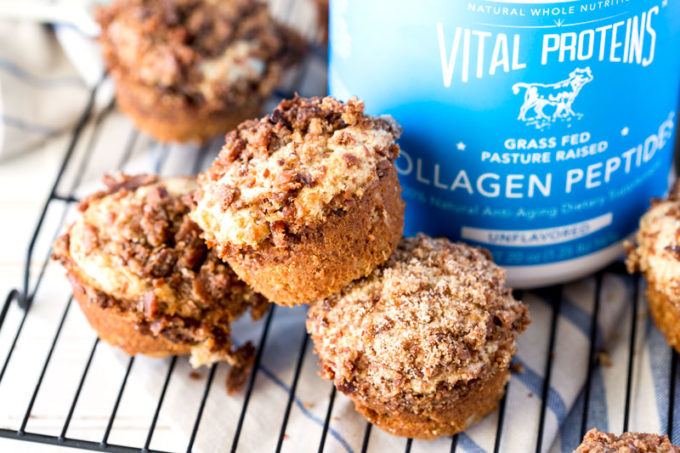 Protein spice muffins with bacon streusel