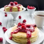 Raspberry Cheesecake Pancakes