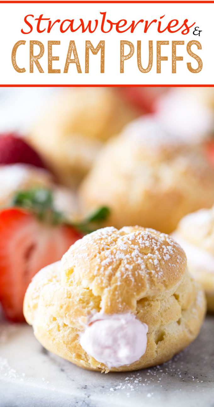 Strawberries and Cream Puffs