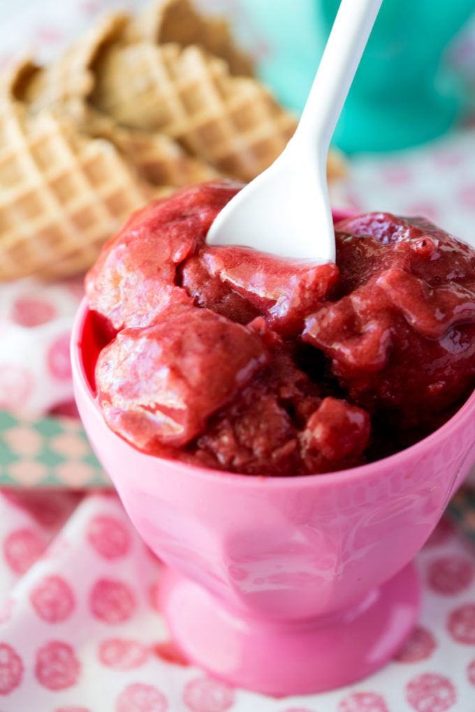 Strawberry Apple Rhubarb Sorbet