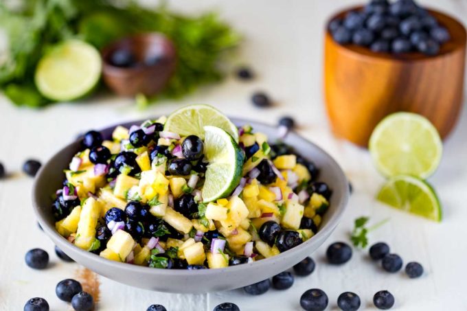 Blueberry Pineapple Fruit Salsa that is easy to make