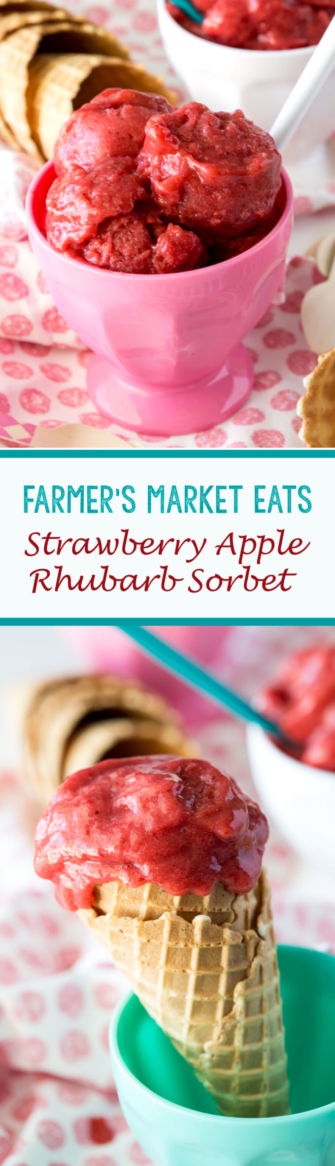 Strawberry rhubarb apple sorbet