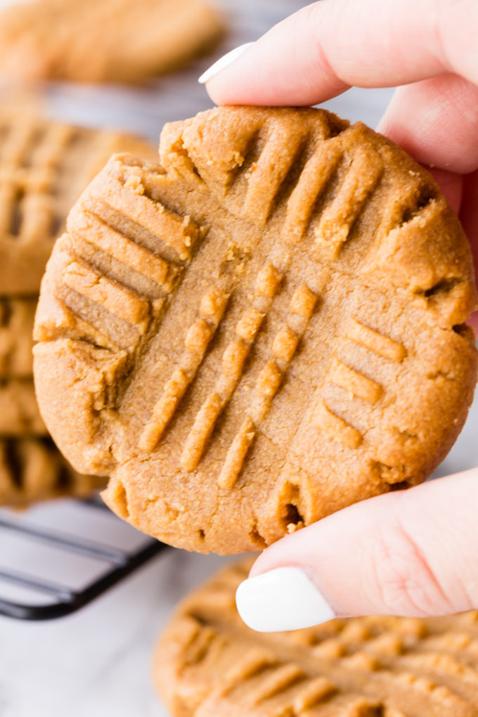 A soft and chewy peanut butter cookie made with only 3 ingredients. 