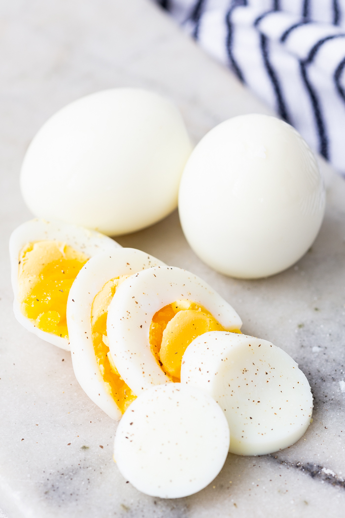 Air fried hard boiled egg