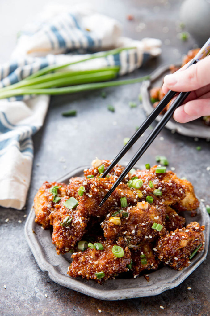 Sticky asian chicken bites