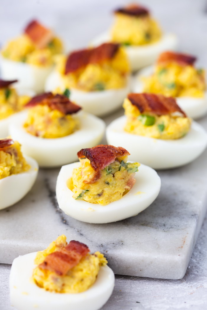 Bacon cheddar ranch deviled eggs