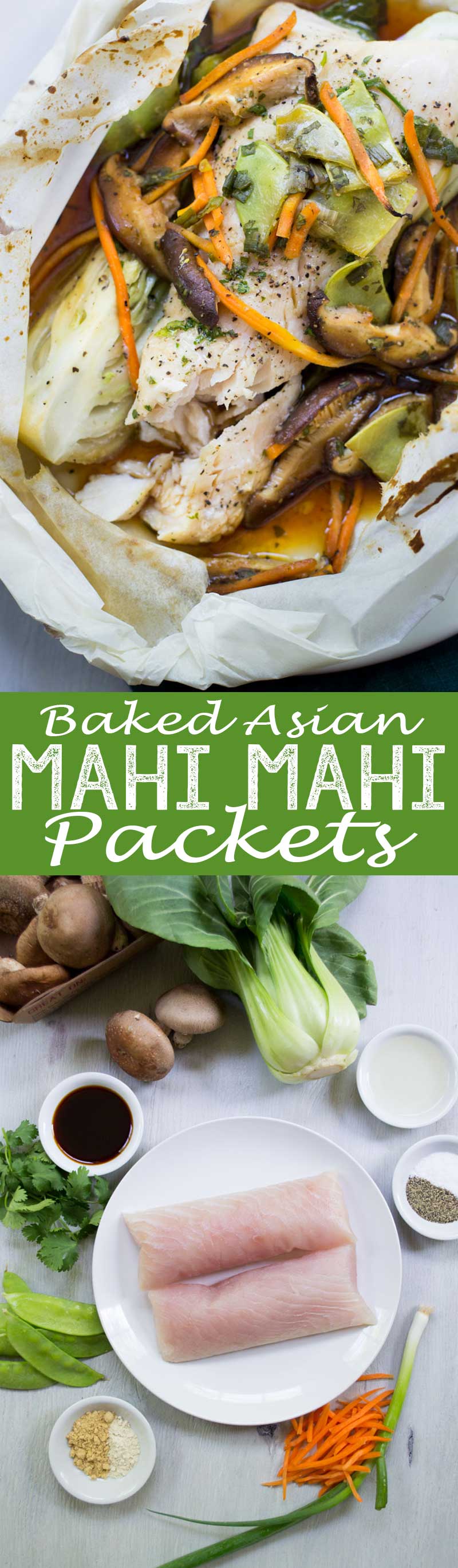 Such a fantastic dinner, these baked asian mahi mahi packets will rock your tastebuds